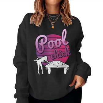 Billiards Joke Pool Chick Female Billiards Pool Player Women Sweatshirt - Monsterry