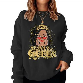 Birthday Black Queen African American Loc'd Woman Black Girl Women Sweatshirt - Monsterry UK