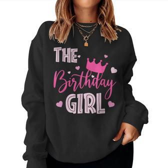 The Birthday Girl Cute Pink Matching Family Party Women Sweatshirt - Monsterry AU