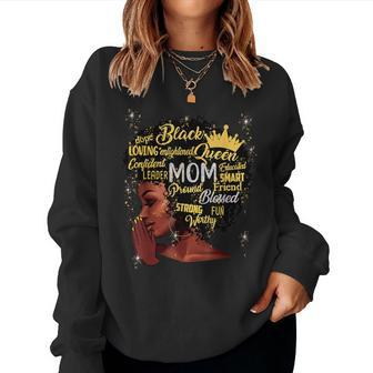 Black Afro Blessed Mom Christian African Mother's Day Women Sweatshirt - Seseable