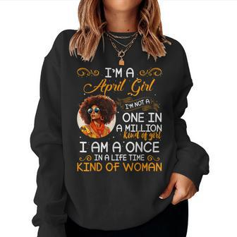 Black Aries Birthday I'm A April Girl Melanin Women Sweatshirt | Mazezy CA