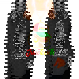 Black Junenth Remembering My Ancestors Women Sweatshirt | Mazezy