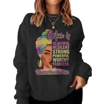 Black Mom Queen Melanin Afro African Mama Women Sweatshirt - Monsterry