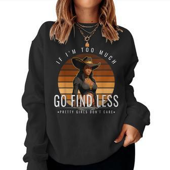 Black Rodeo Queen African American Western Tribute Women Sweatshirt - Monsterry