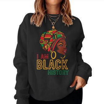 I Am Black History Girl African American Junenth Womens Women Sweatshirt - Seseable