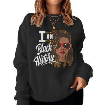 I Am Black History Locs Girl Loc'd African American Women Sweatshirt - Monsterry DE