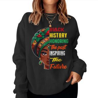 Black History Month Honoring Past Inspiring Future Kid Women Sweatshirt - Seseable