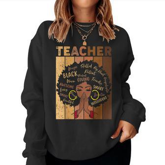 Black History Teacher African American Women Women Sweatshirt - Thegiftio UK