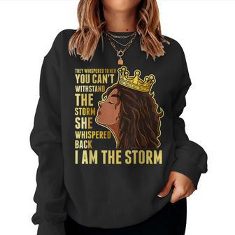 I Am Black Woman African American Black History Month Women Sweatshirt - Seseable