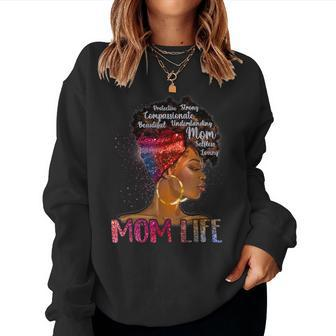 Black Woman Dope Mom Life African American Mother's Day Women Sweatshirt - Seseable