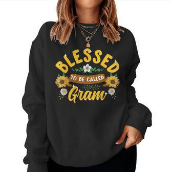 Blessed To Be Called Gram Cute Sunflower Women Sweatshirt - Monsterry DE