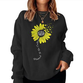 Blessed To Be Called Nana Happy Sunflower Family Women Sweatshirt - Monsterry DE