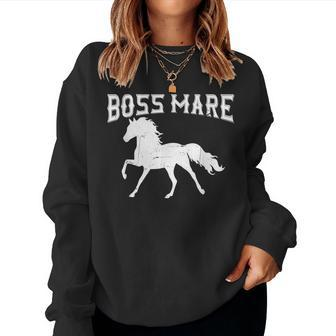 Boss Mare Female Horses Cute Horse Pony Lover Women Sweatshirt - Monsterry DE