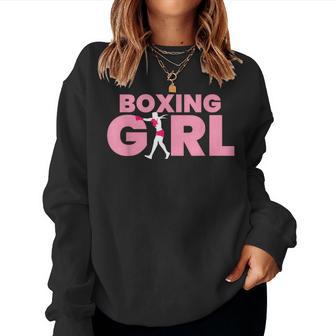 Boxing Girl Gloves Boxer Coach Boxing Girls Sports Women Sweatshirt - Thegiftio UK