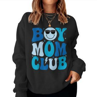 Boy Mom Club Mother's Day Groovy Mother Mama Women Sweatshirt - Monsterry AU