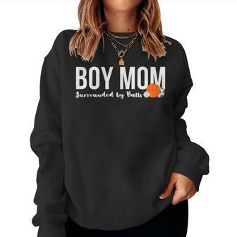 Boy Mom Surrounded By Balls For For Moms Women Sweatshirt - Monsterry