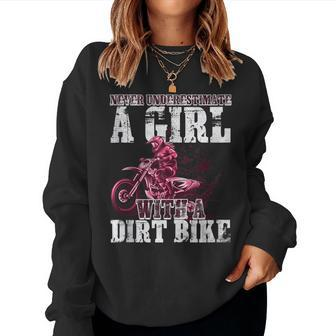 Braap Like A Girl And Never Underestimate Girl A Dirt Biker Women Sweatshirt - Monsterry CA