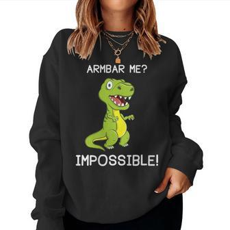 Brazilian Jiu-Jitsu Bjj Armbar T-Rex Dinosaur Women Sweatshirt - Monsterry UK