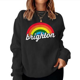 Brighton Gay Pride Festival Rainbow For Lgbtqi Parade Women Sweatshirt - Seseable
