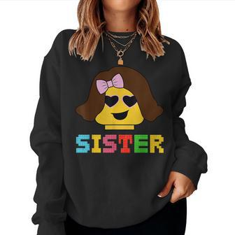Building Bricks Blocks Sister Master Builder Family Matching Women Sweatshirt - Monsterry