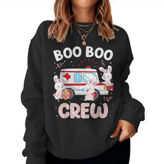 Bunny Nurse Cute Boo Boo Crew Nursing Easter Day Women Women Sweatshirt - Monsterry