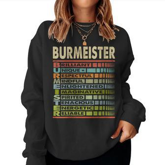 Burmeister Family Name Last Name Burmeister Women Sweatshirt - Seseable