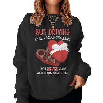 Bus Driver School Teacher T Valentine S Day Women Sweatshirt - Monsterry UK