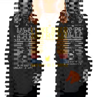 Cadeau Pour Les Amoureux Des Chats Avec Inscription « I Like Beer My Cat And Maybe » Women Sweatshirt - Cadeauxyz