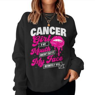 Cancer Girl Zodiac Sign Astrology Lover Horoscope Women Sweatshirt - Thegiftio UK