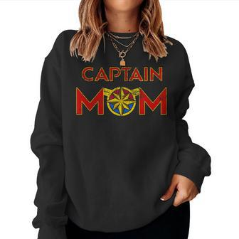 Captain Mom Superhero Mother Hero Idea Women Sweatshirt - Monsterry UK