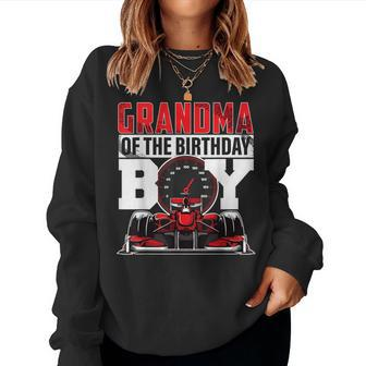 Car Racing Grandma Of Birthday Boy Formula Race Car Driver Women Sweatshirt - Monsterry CA