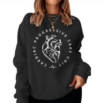 Cardiac Progressive Care Unit Cardiovascular Nurse Cvicu Women Sweatshirt | Mazezy