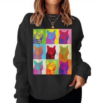 Cat Lover Cat Cat Dad Cat Art Cat Owner Women Sweatshirt - Monsterry