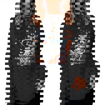 Cat Weekend Mood Kitten Cat Mom Weekendibes Sudadera Mujer - Regaloses