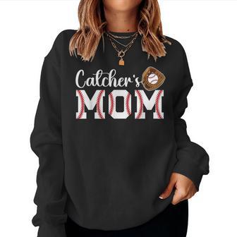 Catcher's Mom Baseball Catcher Mom Baseball Catcher Mother Women Sweatshirt - Monsterry UK