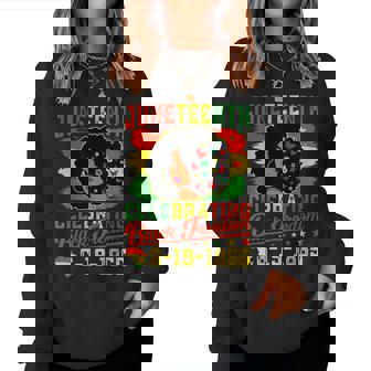 Celebrating Junenth Freedom 1865 Emancipation Black Women Women Sweatshirt - Seseable