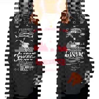 Chasse Cerf Élaphe Cadeau Chasseresse Women Sweatshirt - Cadeauxyz