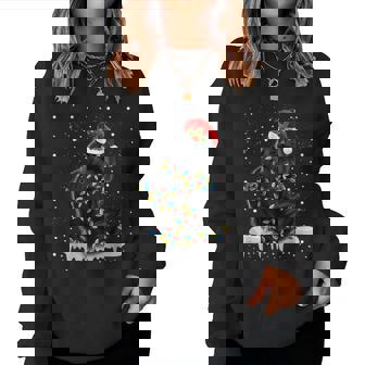 Chat Noir Noël Déco Drôle Chat Maman Cat Mom Women Sweatshirt - Cadeauxyz