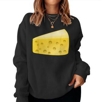 Cheese Wedge Costume Matching Pair With Wine Costume Women Sweatshirt - Monsterry DE
