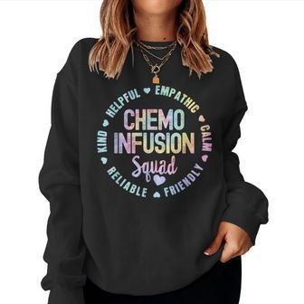 Chemo Infusion Squad Future Oncology Nurse Nursing S Tie Dye Women Sweatshirt - Monsterry DE