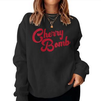 Cherry Bomb Retro Vintage Style Cute Graphic Women Sweatshirt - Monsterry AU