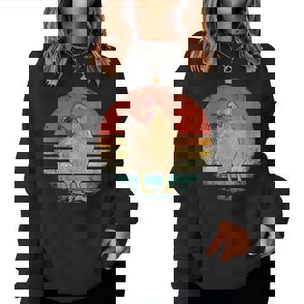 Chicken Retro Vintage Chicken Women Sweatshirt - Thegiftio