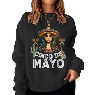 Cinco De Mayo Girl Mexican Fiesta 5 De Mayo For Girl Women Sweatshirt - Thegiftio UK