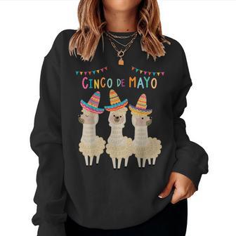 Cinco De Mayo Llama Fiesta Ultimate Party Vibe May 5Th Women Sweatshirt - Monsterry AU