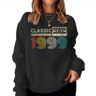 Classic 1999 Retro Birthday Idea 1999 Cassette Tape Vintage Women Sweatshirt - Monsterry DE
