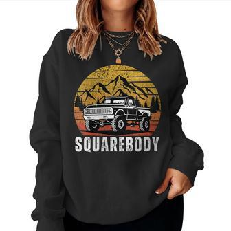 Classic Squarebody Pickup Truck Lowered Vintage Automobiles Women Sweatshirt - Monsterry CA