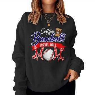 Coffee & Baseball Travel Ball Mom Women Sweatshirt - Monsterry UK