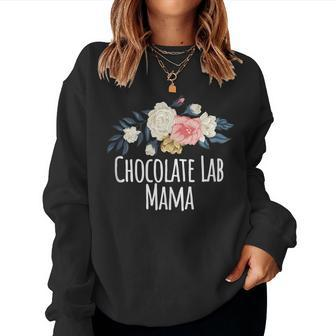 Colored Saying Chocolate Lab Mama Women Sweatshirt - Monsterry AU