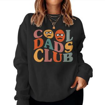 Cool Dads Club Dad Father's Day Retro Groovy Pocket Women Sweatshirt - Seseable