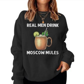 Cool Moscow Mule For Dad Vodka Cocktail Bartender Women Sweatshirt - Monsterry